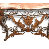 Large console wrought iron of 1900 era