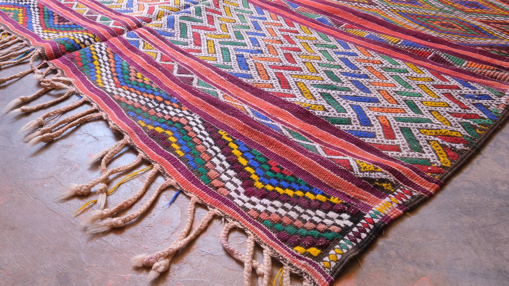 Moroccan Kilim Zayan Rug - 247 x 135 cm