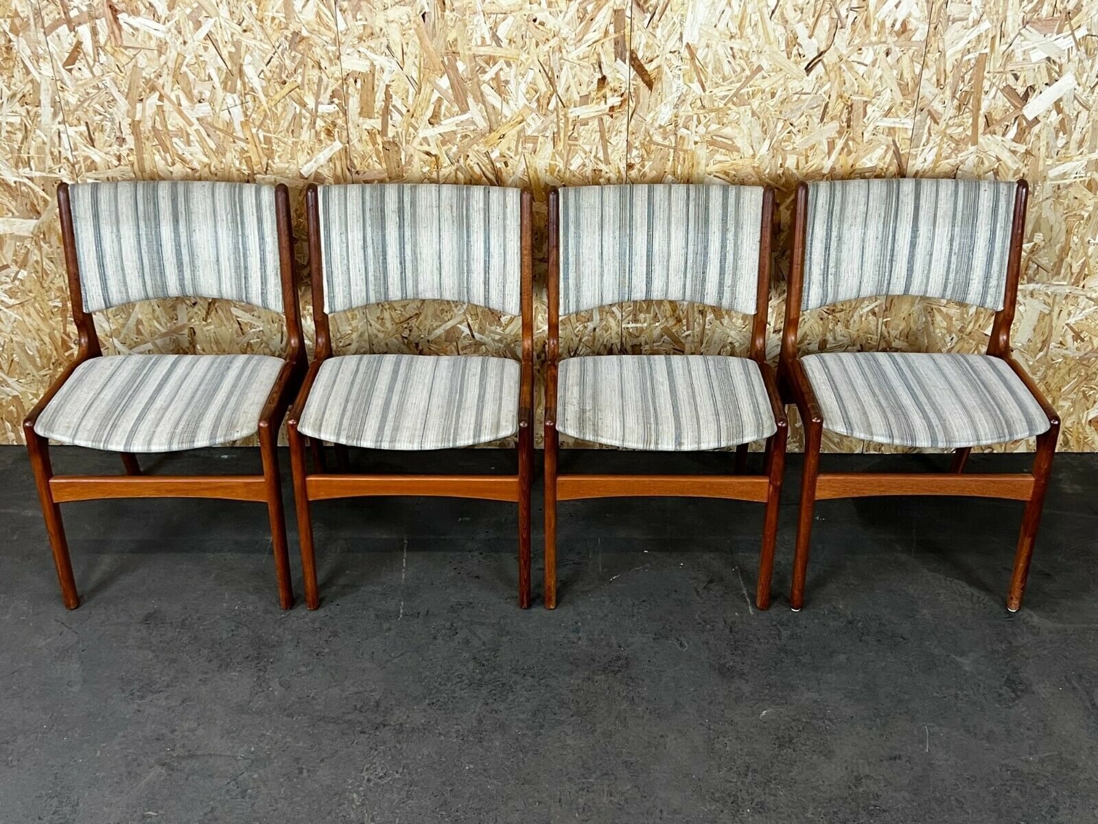 4x 60s 70s teak chairs Chair Dining Chair Henning Kjaernulf Danish 60s
