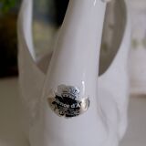 Cache pot cygne "faïence d'art"