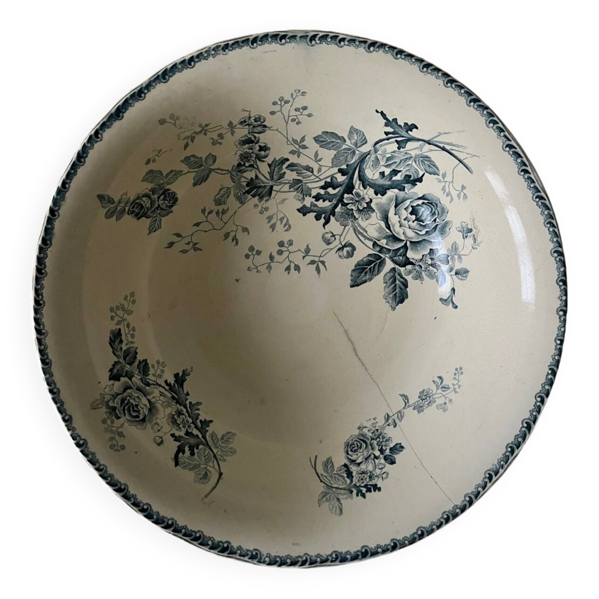 Biulenger Choisy-le-Roi Nantais iron earth salad bowl