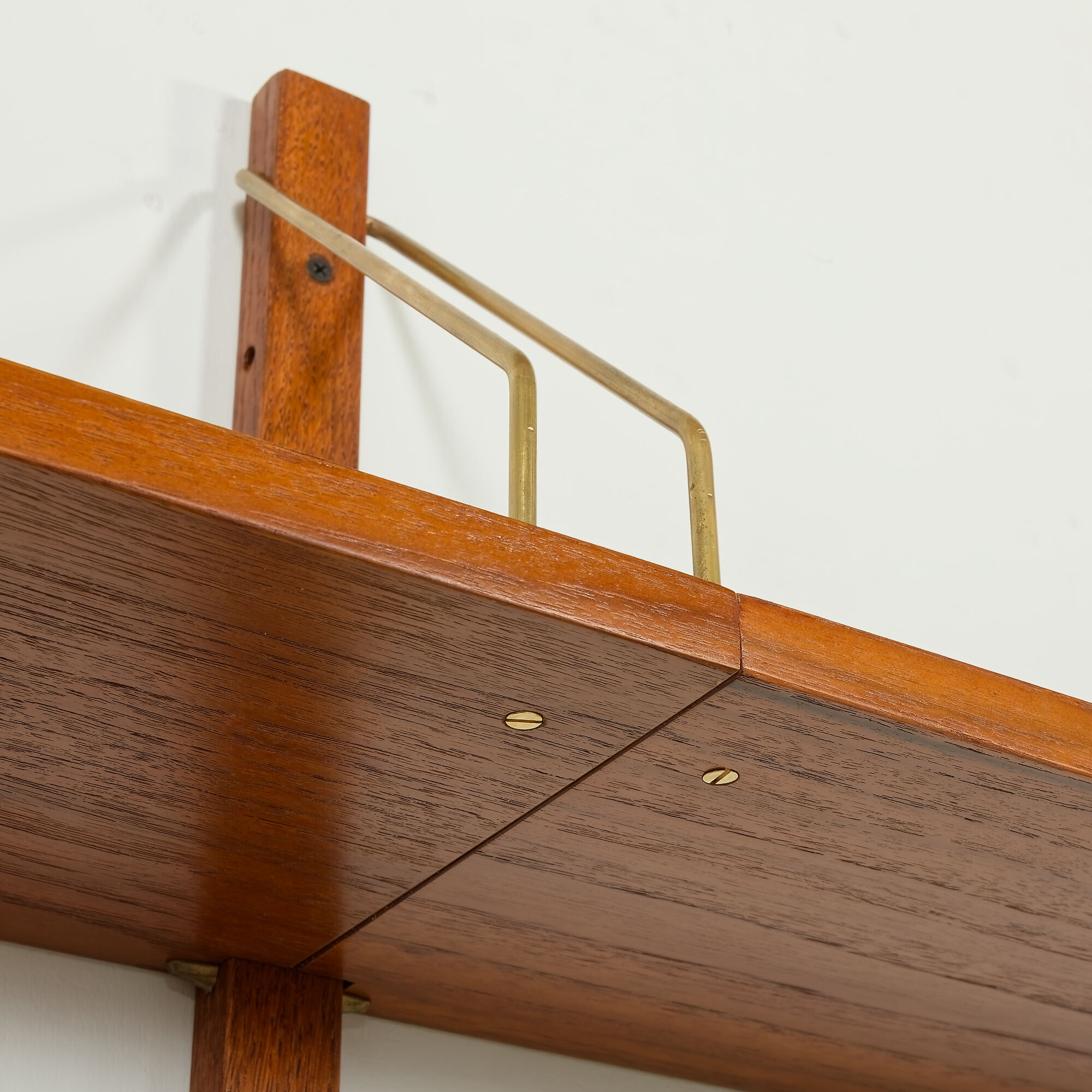 Danish vintage teak wall unit attributed to Preben Sorensen, 1960s