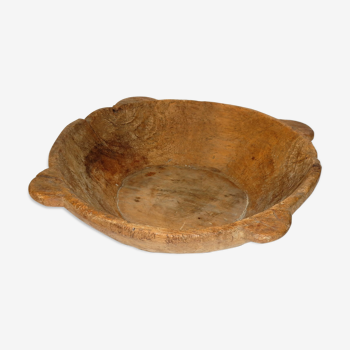 Dish raw wood bowl