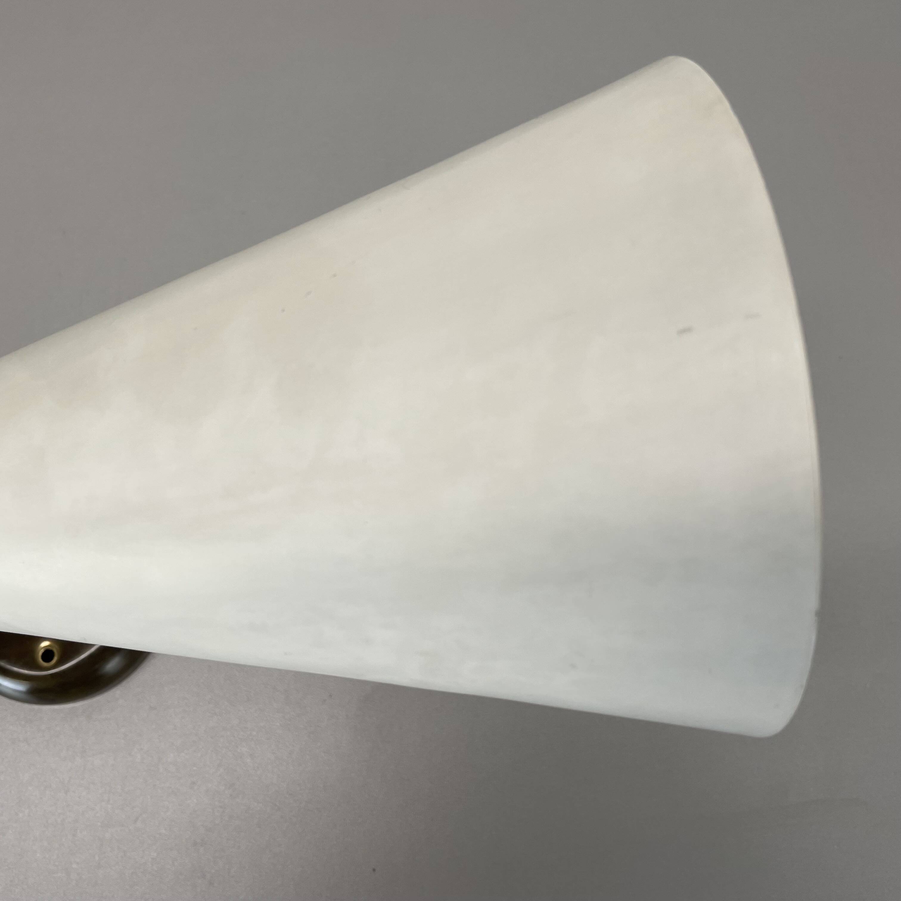 brass and metal diabolo stilnovo style theatre wall light, italy 1950s