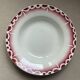 Antique hollow plate Digoin Sarreguemines Art Deco decoration in burgundy