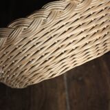 Vintage round wicker basket