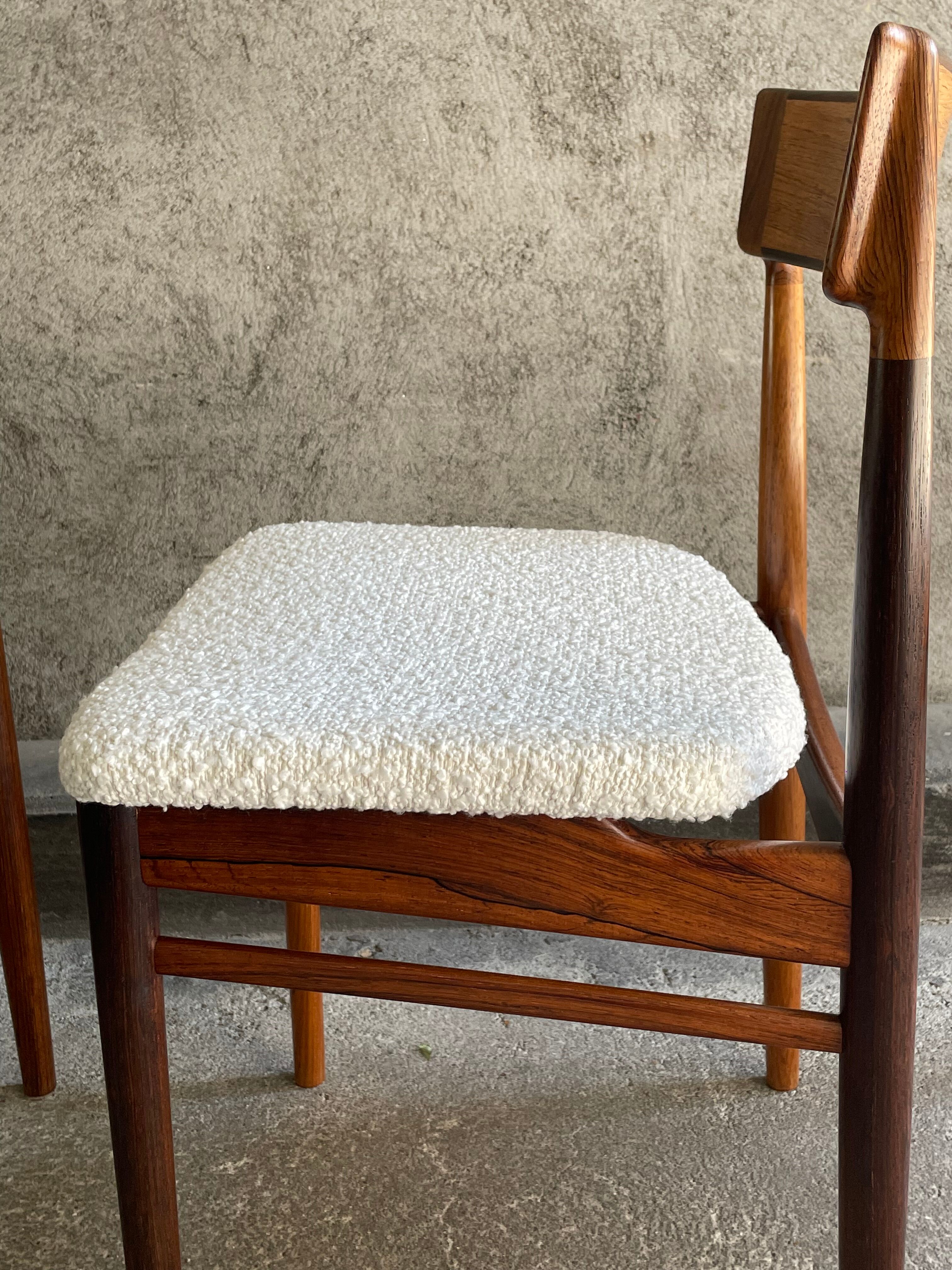 4 Danish rosewood chairs by Rosengren Hansen, 1960s