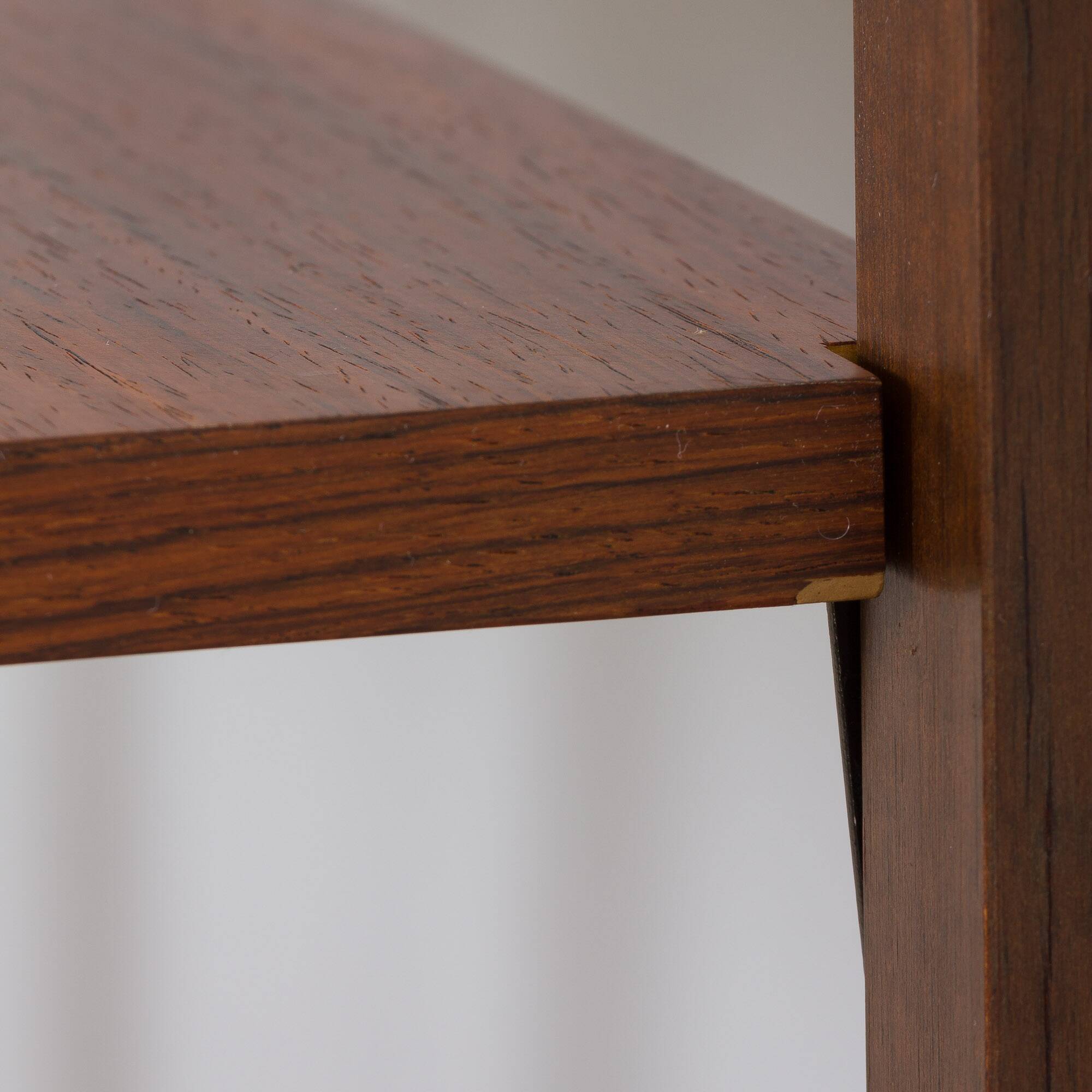 Scandinavian two bay rosewood free-standing wall unit