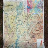 Old school vintage MDI Rhône-Alpes map