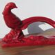 Figurine: the pheasant Ch.Lemanceau, burgundy ceramic, 1930s