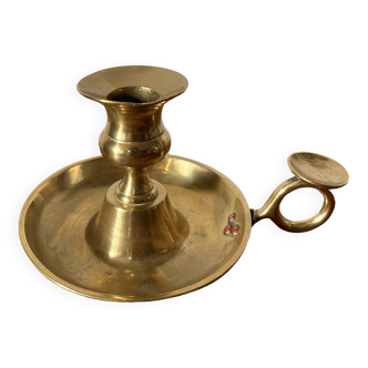 Brass thumbscrew candle holder