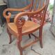 Armchair with gilded rye straw seat in solid walnut, Restoration period, circa 1820