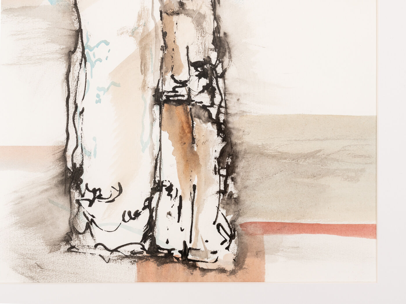 The birch, aquarelle on paper, 53 x 65 cm