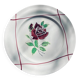 6 flat plates "Dominique", Céranord Saint-Amand, Hand-painted decoration, 1950