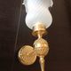 Brass wall light and satin glas vintage 50s-60s