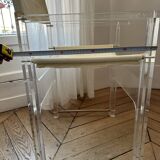 Vintage acrylic glass chair / armchair 1980s
