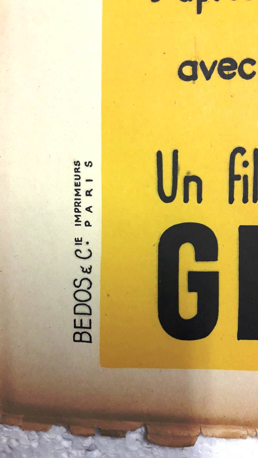 Original cinema poster "The Count of Monte Cristo " 1954 Jean Marais...