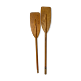 Old wooden oars