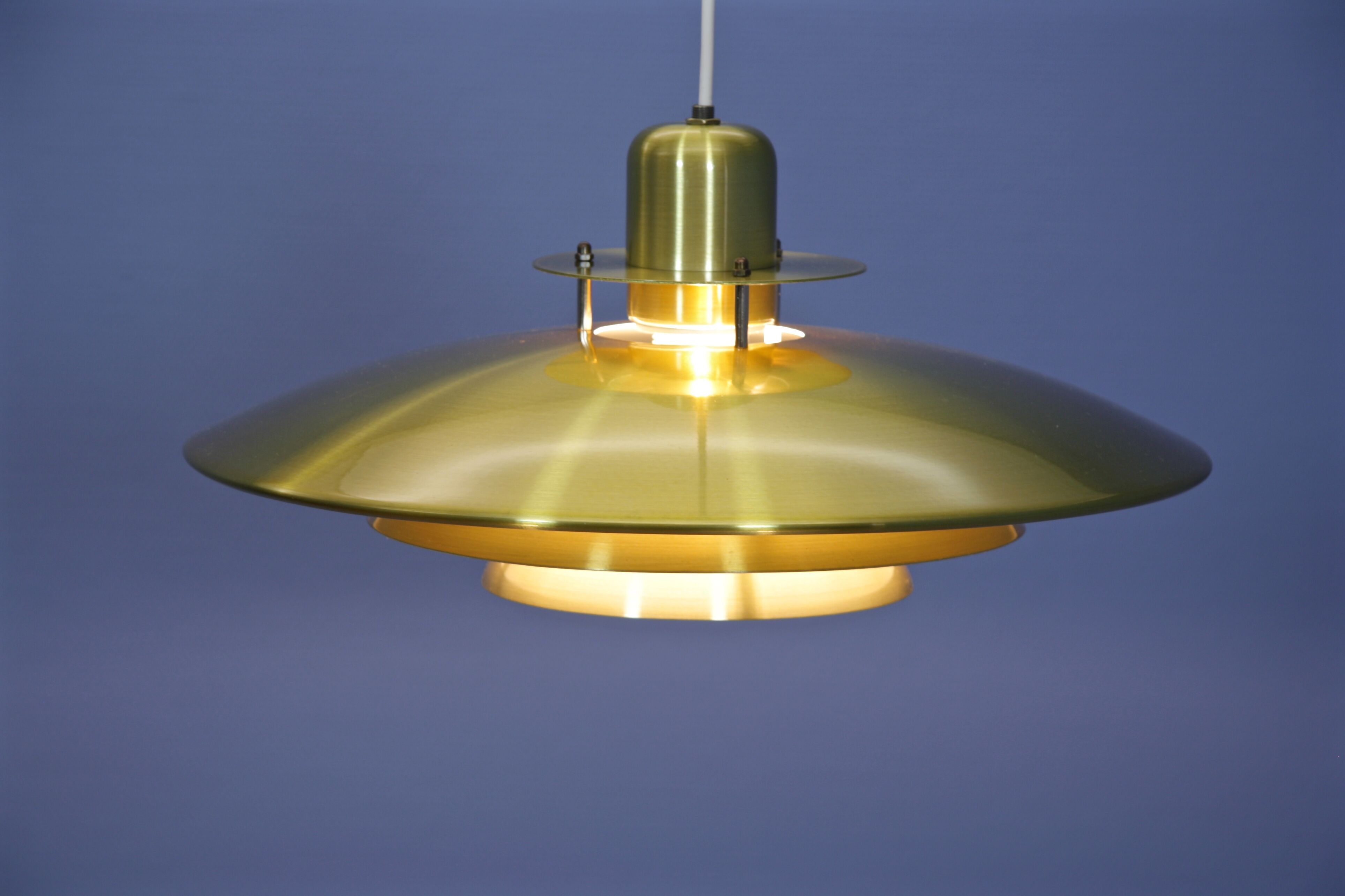 Large danish pendant in brass, 1960s