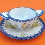 Charolles earthenware bowl with ears / saucer rooster model
