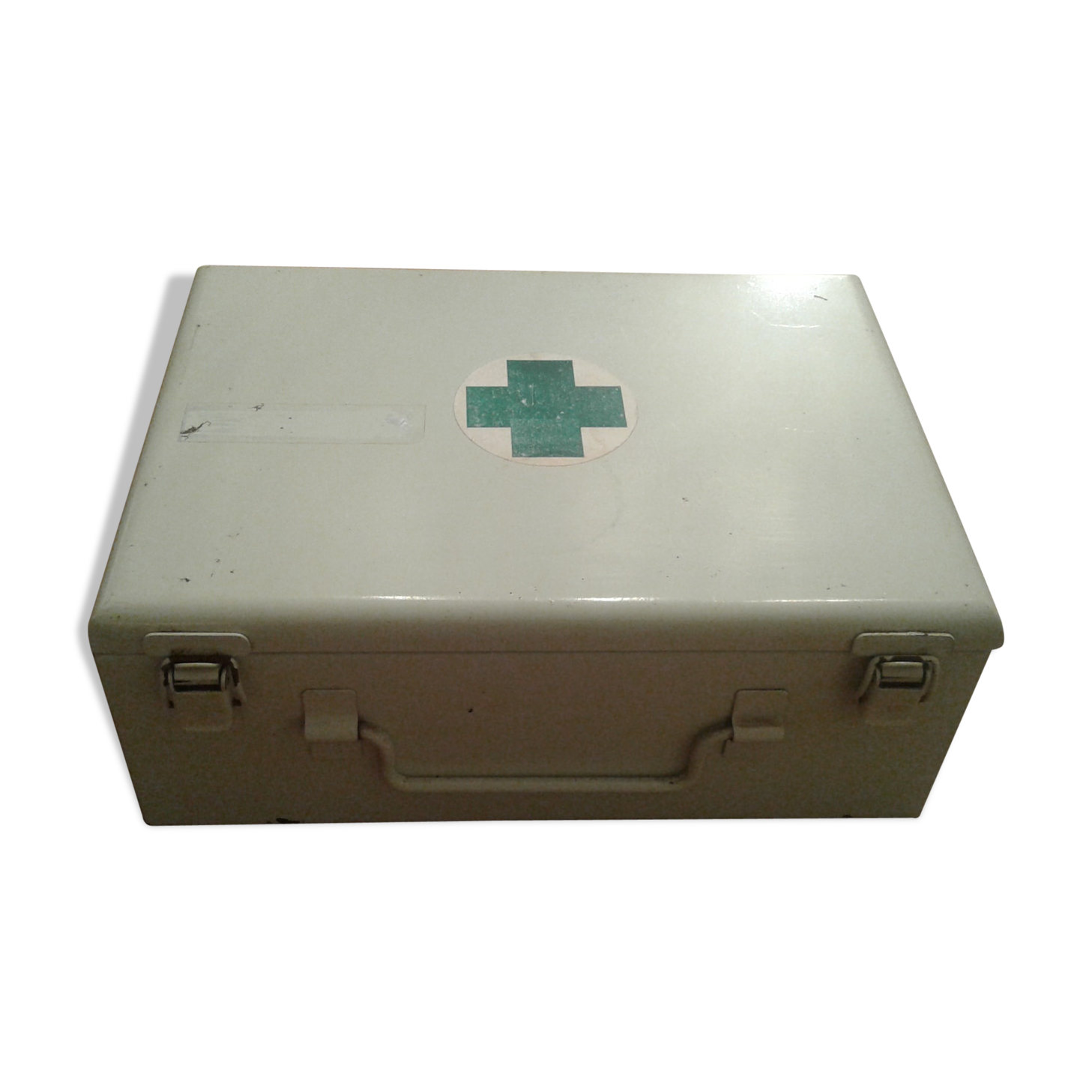 emergency suitcase. Metal. Vintage