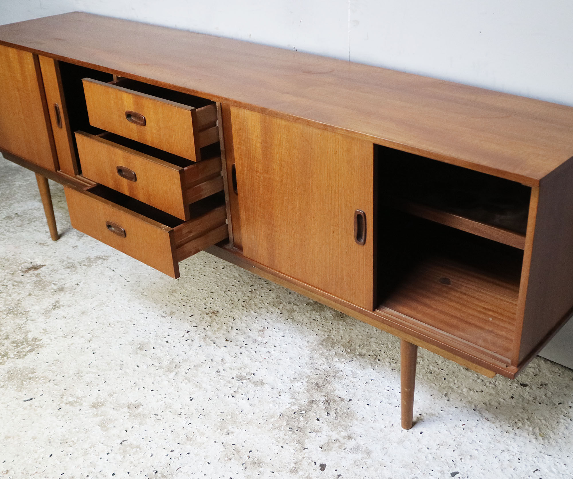1970’s Mid century long English sideboard