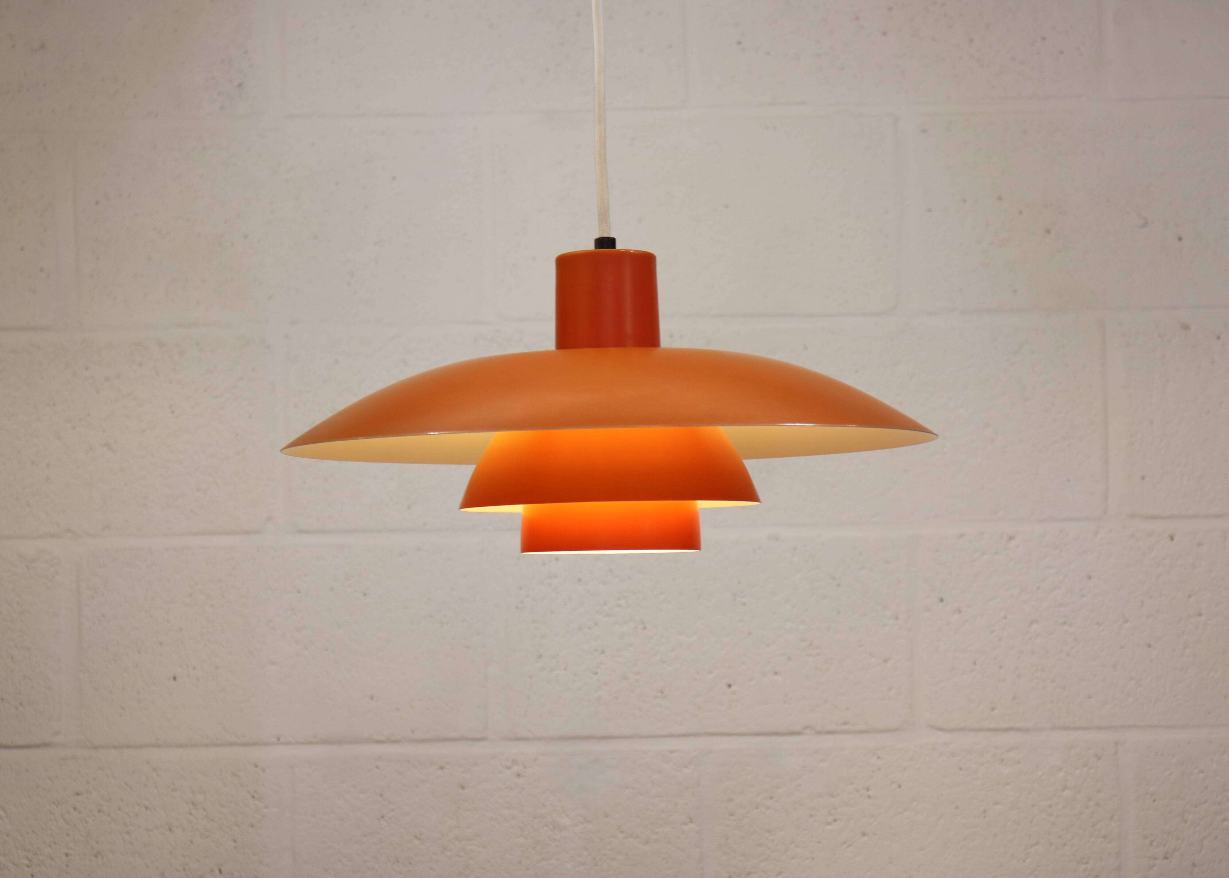 Vintage LOUIS POULSEN PH 4/3 Lamp - 70s Danish Mid Century Modern Pendant