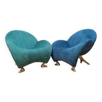 Paire de fauteuils Papageno conçus par Jan Armgardt, Leolux, Pays-Bas, années 1990