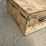 Sanded wooden trunk