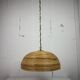 Midcentury Pencil Reed, Rattan, Bamboo and Brass Pendant Hanging Lamp, 1970
