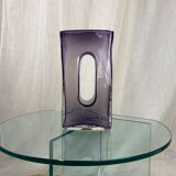 Purple mid century glass vase