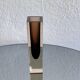 Vintage decorative "Sommerso" Murano vase in clear and brown glass, Flavio Poli