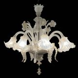 Grand lustre vénitien en verre de Murano des années 1960