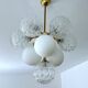 Large  Vintage Glass Pendant Light, 1960s