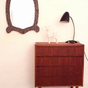 Brutalist vintage mid century mirror