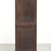 English antique archive cabinet with oak roll-up door from the 20th century