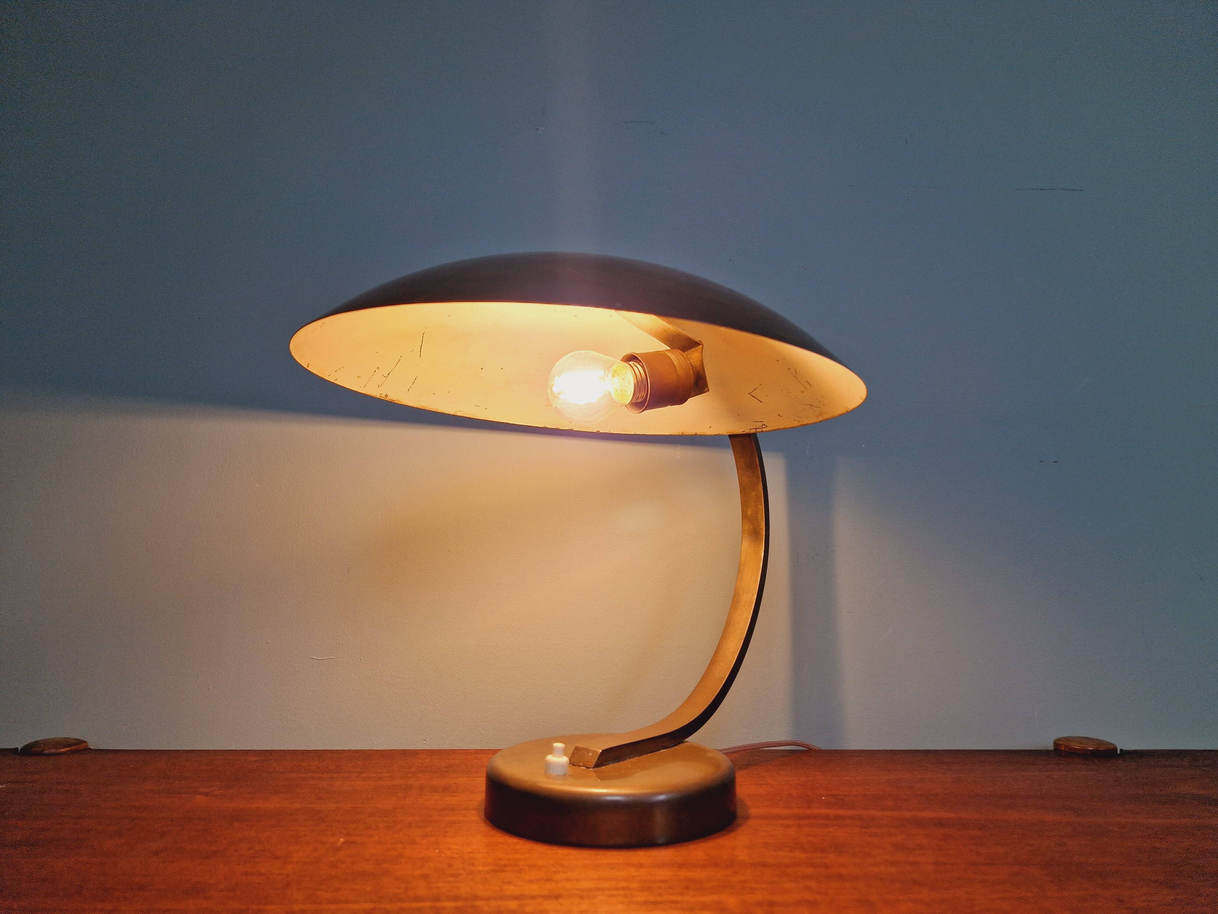 Bauhaus brass desk lamp, Egon Hillebrand