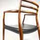 Danish Modern roosewood and leather Mod. 62 Niels Møller chair, 1962