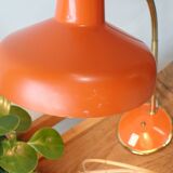 Vintage adjustable lamp, orange, made of metal.