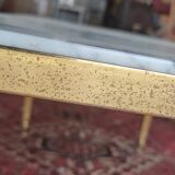 Marble and brass coffee table