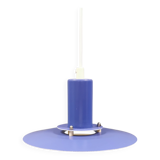 A blue minimalist hanging lamp from Lyfa Denmark 1980s.