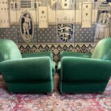 Pair of Art Deco club armchairs