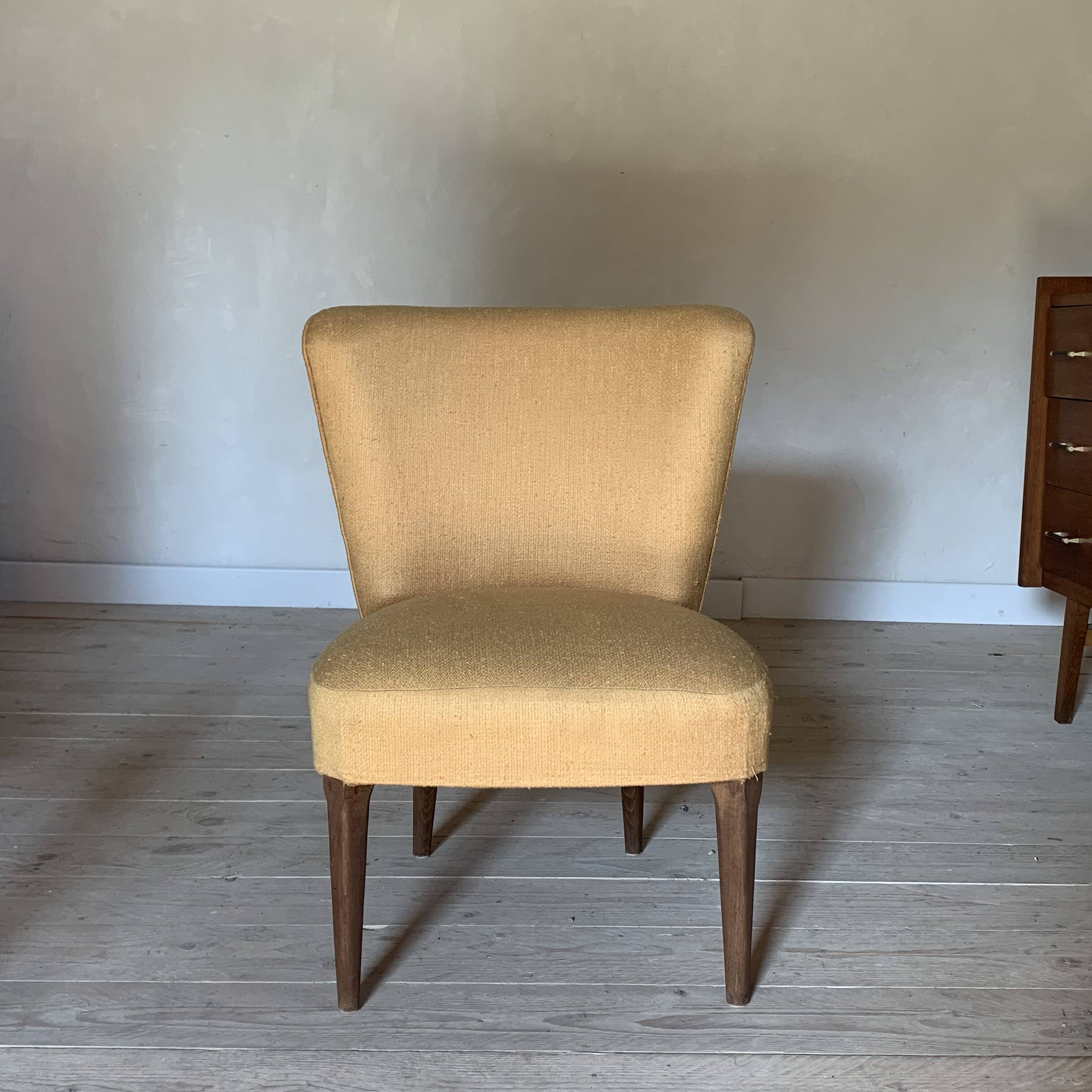 Yellow cocktail armchair