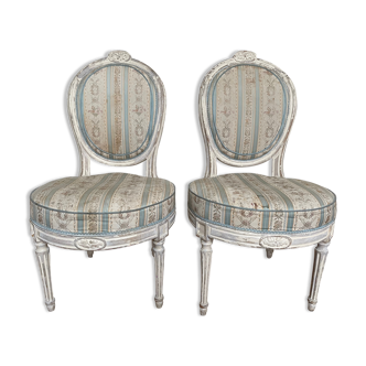 Pair of antique XVI chairs
