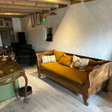 Walnut boat sofa 1950