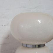 Murano pulegoso glass double shade table lamp Mazzega 1970s