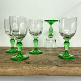 5 small stemmed glasses