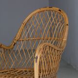 Fauteuil en rotin Gervasoni, années 1960