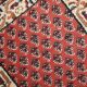 Tapis vintage fait main Indo-Seraband en laine rouge (62cm x 90cm)