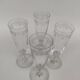 4 flutes à champagne en cristal de baccarat, début du XX ème siècle.